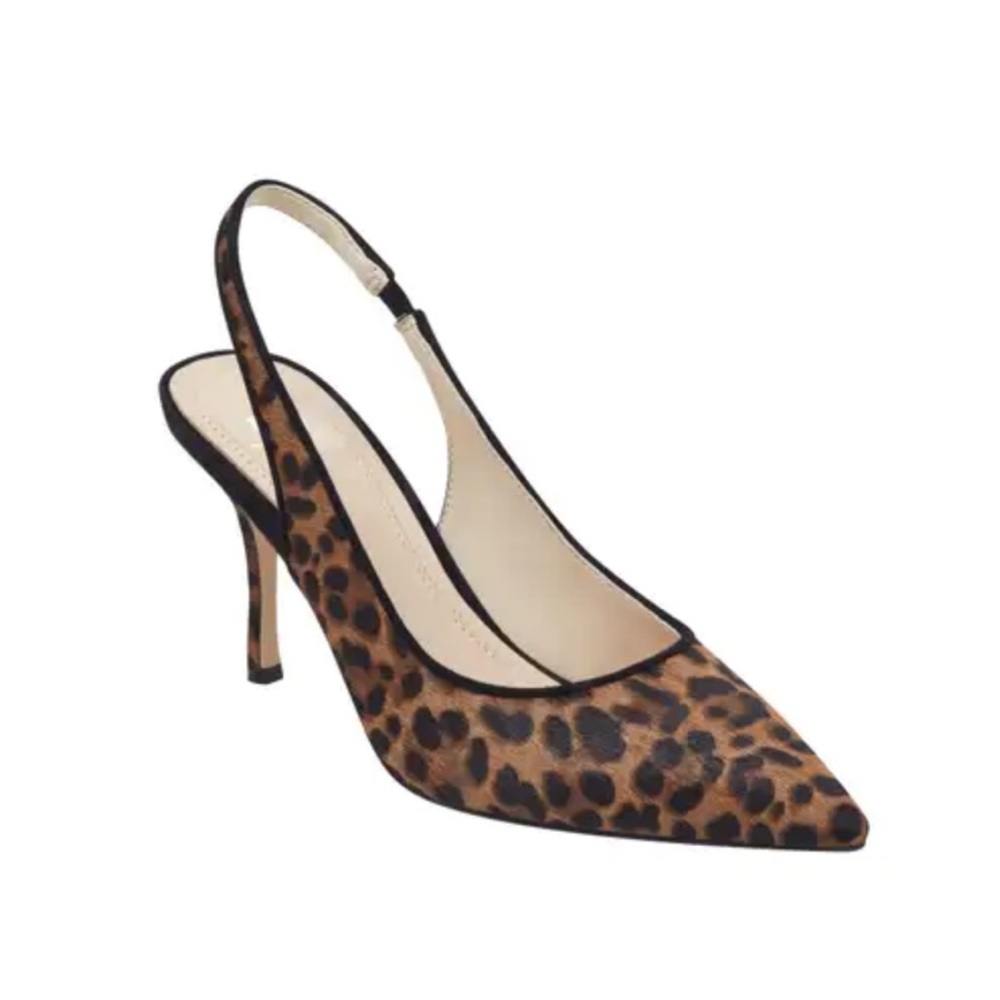 Marc Fisher Camela Slingback heel Calfhair Leopard Size 7.5